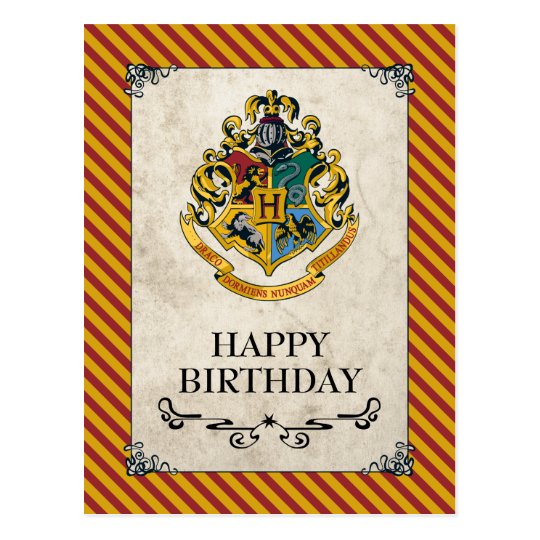 Harry Potter Hogwarts Happy Birthday Postcard Zazzle Com