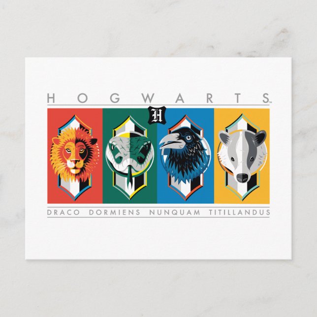 Harry Potter | HOGWARTS™ House Sigils Postcard (Front)