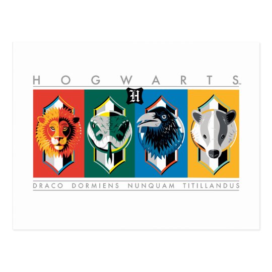 Harry Potter | HOGWARTS™ House Sigils Postcard | Zazzle.com