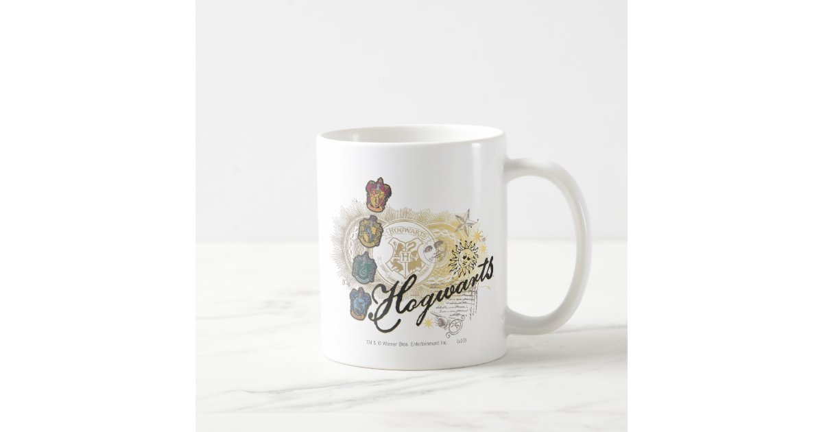 Harry Potter Hogwarts Houses Full Color Coffee Mug Zazzle Com