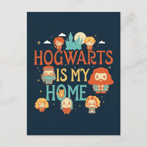 HARRY POTTER  HOGWARTS IS MY HOME POSTCARD