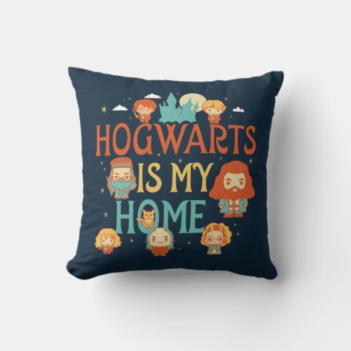 HARRY POTTER  HOGWARTS IS MY HOME THROW PILLOW
