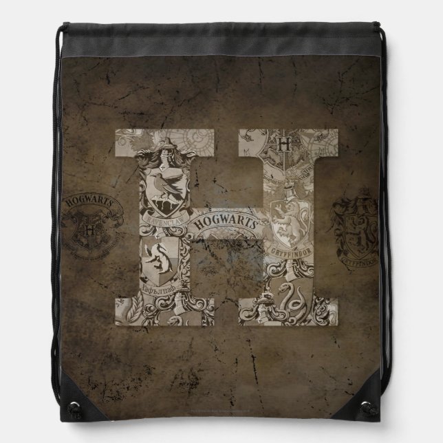 Harry Potter | Hogwarts Monogram Drawstring Bag (Front)