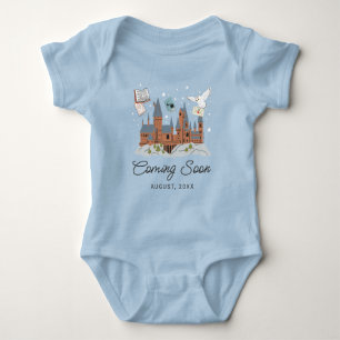 Harry Potter & Hogwarts New Baby Announcement Bodysuit