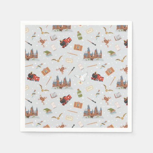 Harry Potter  Hogwarts Pattern Baby Shower Napkins