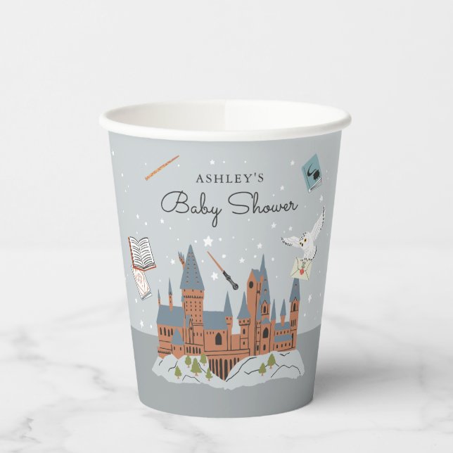 Harry Potter | Hogwarts Pattern Baby Shower Paper Cups (Left)