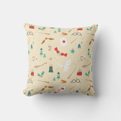 Harry Potter  Holiday Icon Pattern Throw Pillow