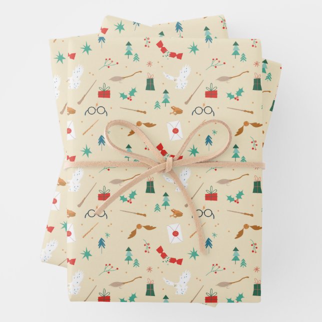 Harry Potter | Holiday Icon Pattern Wrapping Paper Sheets (In situ)