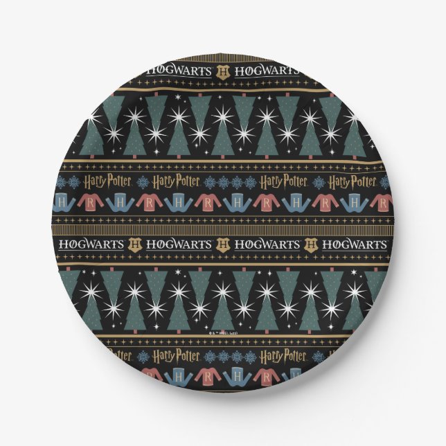 HARRY POTTER™ Holiday Sweater Pattern Paper Plates (Front)