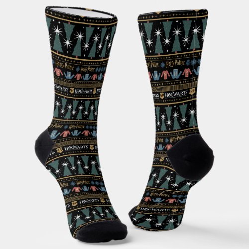HARRY POTTER Holiday Sweater Pattern Socks