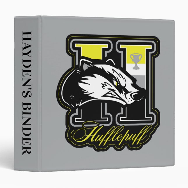 HARRY POTTER™ | HUFFLEPUFF™ Athletic Badge 3 Ring Binder (Front/Spine)