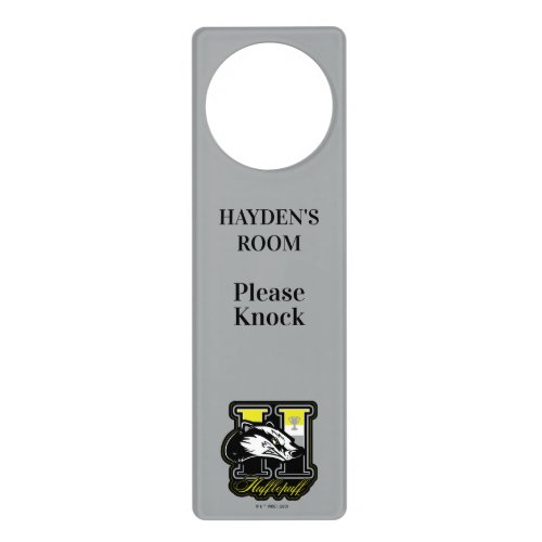 HARRY POTTER  HUFFLEPUFF Athletic Badge Door Hanger