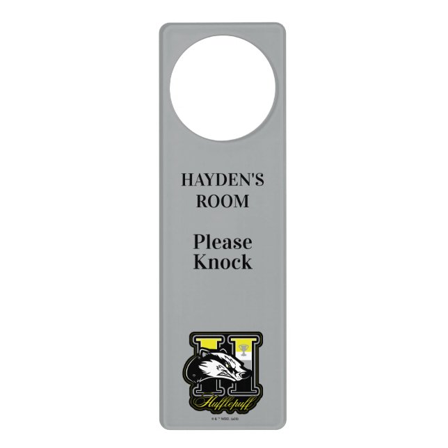 HARRY POTTER™ | HUFFLEPUFF™ Athletic Badge Door Hanger (Front)