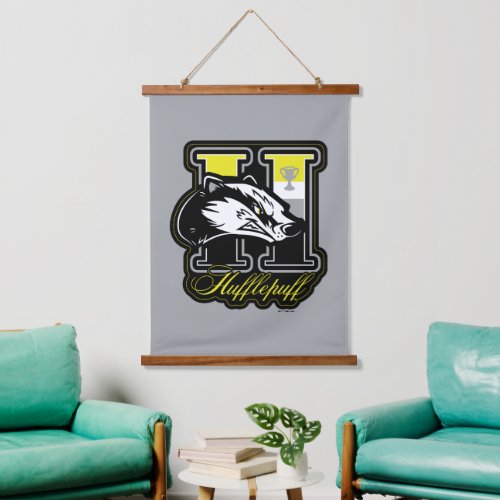 HARRY POTTER  HUFFLEPUFF Athletic Badge Hanging Tapestry