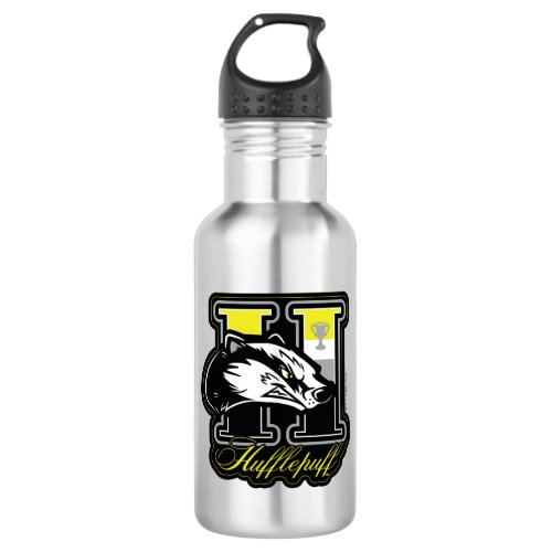 HARRY POTTER  HUFFLEPUFF Athletic Badge Stainless Steel Water Bottle
