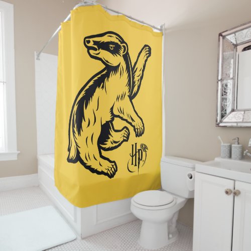 Harry Potter  Hufflepuff Badger Icon Shower Curtain