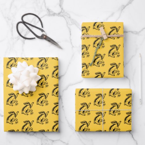 Harry Potter  Hufflepuff Badger Icon Wrapping Paper Sheets