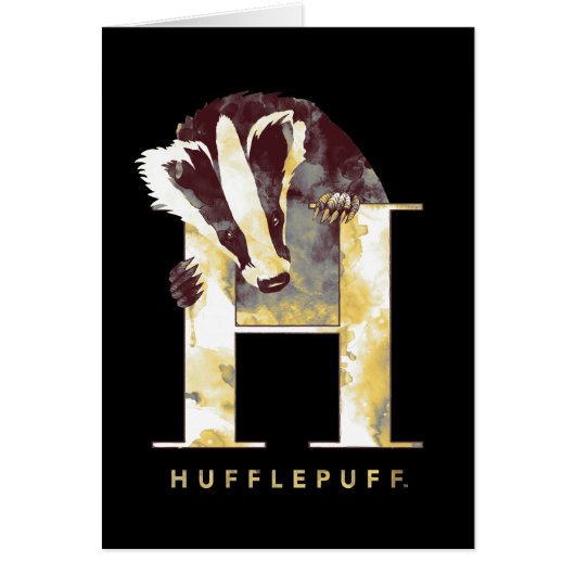 Harry Potter | HUFFLEPUFF™ Badger Watercolor Cards (Front)