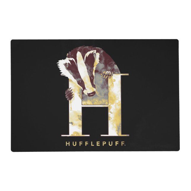 Harry Potter | HUFFLEPUFF™ Badger Watercolor Placemat (Front)