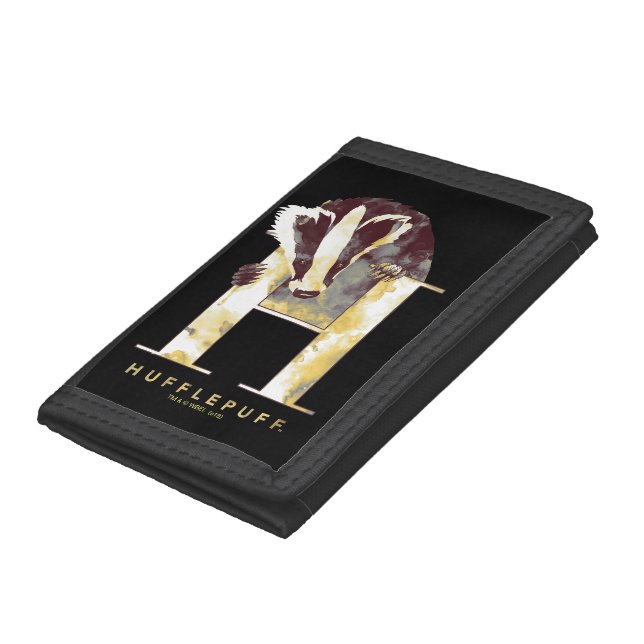 Harry Potter | HUFFLEPUFF™ Badger Watercolor Trifold Wallet (Bottom)
