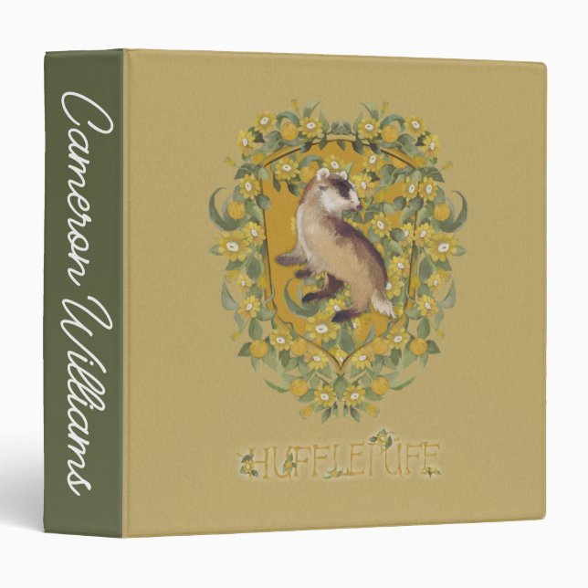 HARRY POTTER™ | HUFFLEPUFF™ Crest 3 Ring Binder (Front/Spine)