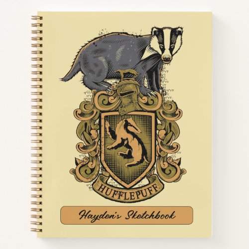 Harry Potter  Hufflepuff Crest Badger Drawing Notebook