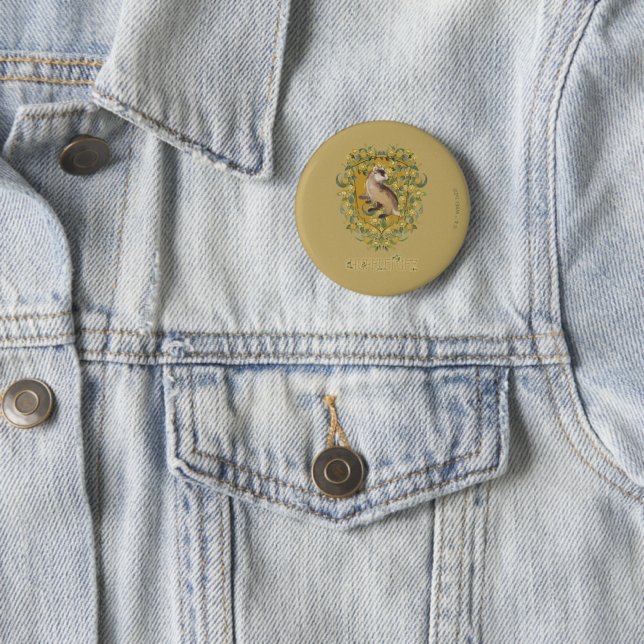 HARRY POTTER™ | HUFFLEPUFF™ Crest Button (In Situ)