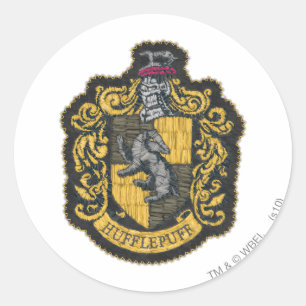 Harry Potter Hufflepuff Crest Patch Classic Round Sticker