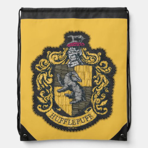 Harry Potter  Hufflepuff Crest Patch Drawstring Bag