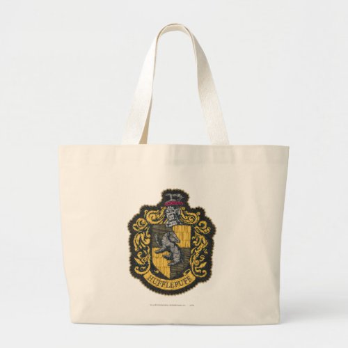 Harry Potter  Hufflepuff Crest Patch Large Tote Bag