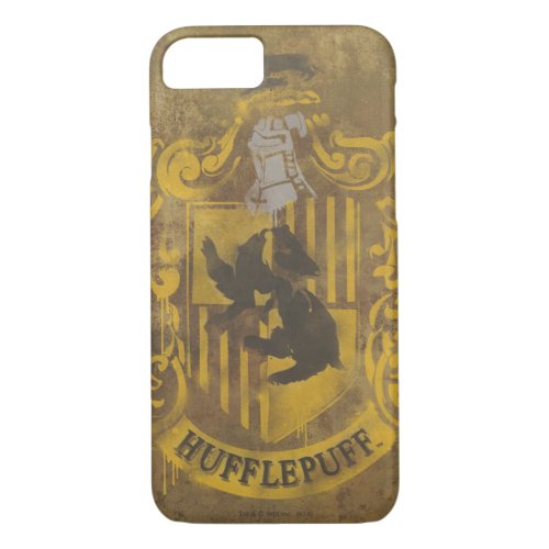 Harry Potter  Hufflepuff Crest Spray Paint iPhone 87 Case