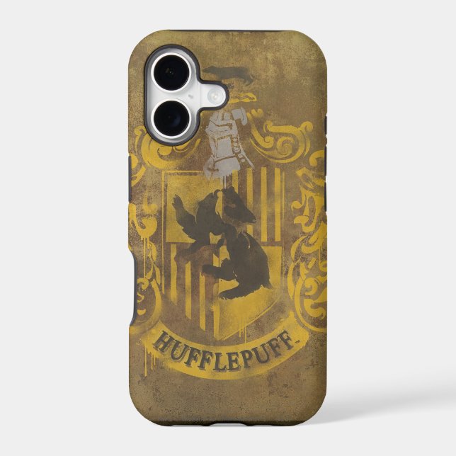 Harry Potter | Hufflepuff Crest Spray Paint Iphone Case (Back)