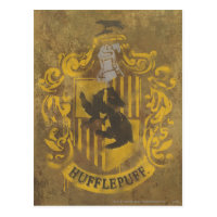 Harry Potter | Hufflepuff Crest Spray Paint Postcard