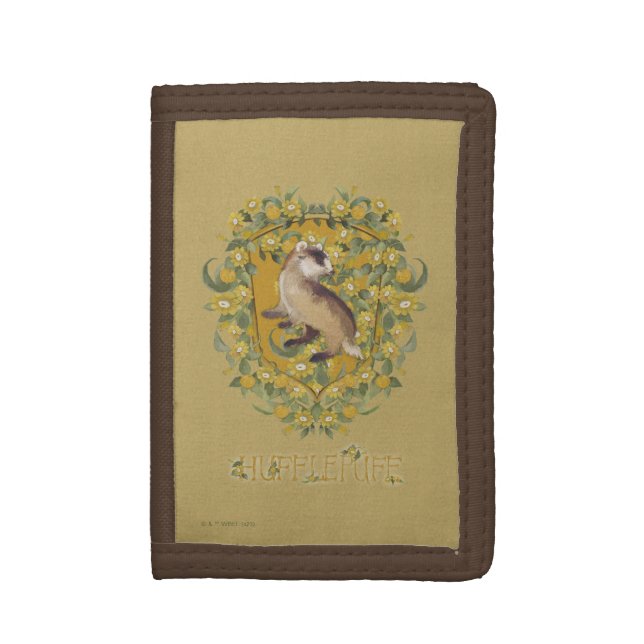 HARRY POTTER™ | HUFFLEPUFF™ Crest Tri-fold Wallet (Front Vertical)