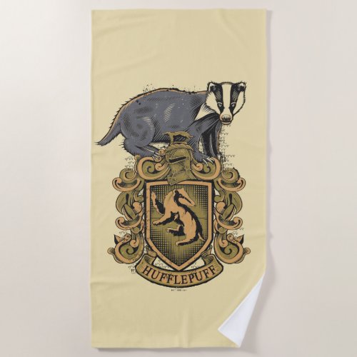 Harry Potter  Hufflepuff Crest with Badger Beach Towel