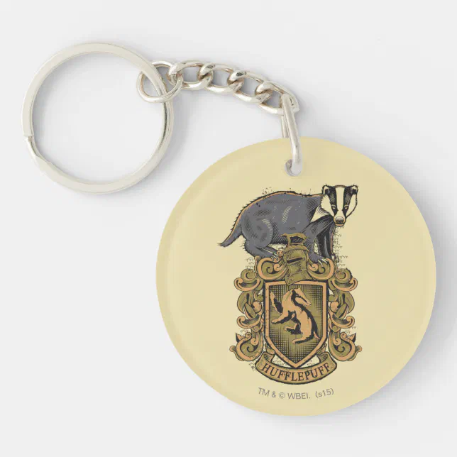 Harry Potter | Hufflepuff Crest with Badger Keychain | Zazzle