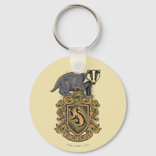 Harry Potter Hufflepuff Crest with Badger Keychain