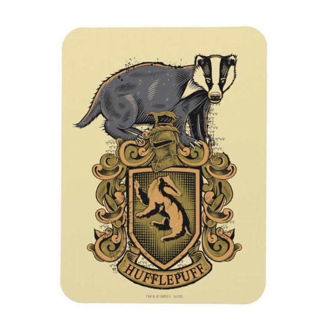 Harry Potter | Hufflepuff Crest with Badger Magnet (Vertical)