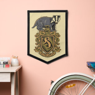 Harry Potter   Hufflepuff Crest with Badger Pennant