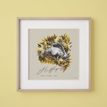 Harry Potter™ Hufflepuff™  Floral Graphic Poster by harrypotter at Zazzle