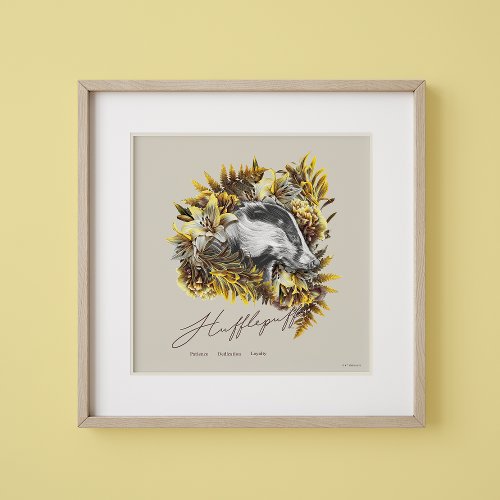 HARRY POTTER HUFFLEPUFF  Floral Graphic Poster