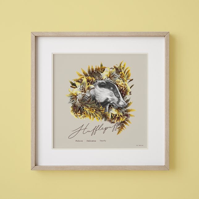 HARRY POTTER™ HUFFLEPUFF™  Floral Graphic Poster (Creator Uploaded)