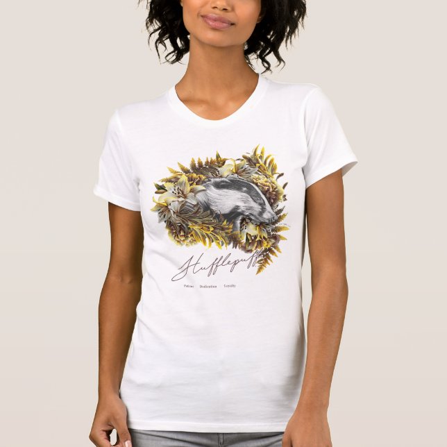HARRY POTTER™ HUFFLEPUFF™  Floral Graphic T-Shirt (Front)