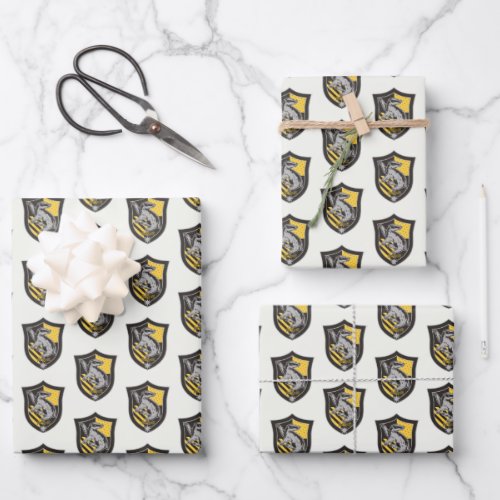 Harry Potter  Hufflepuff House Pride Crest 2 Wrapping Paper Sheets