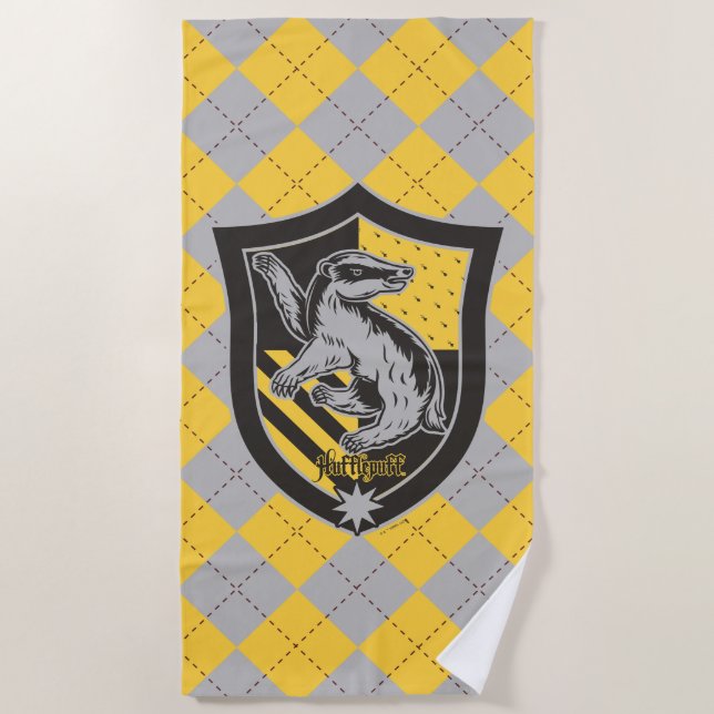Harry Potter | Hufflepuff House Pride Crest Beach Towel (Front)