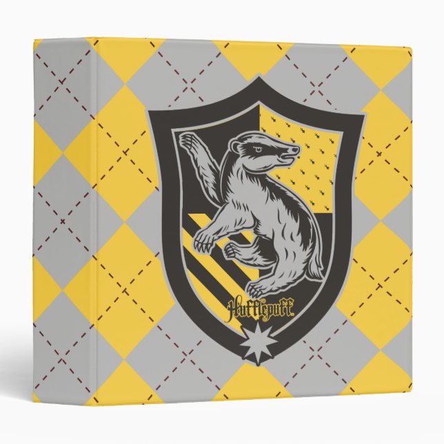 Harry Potter | Hufflepuff House Pride Crest Binder (Front/Spine)