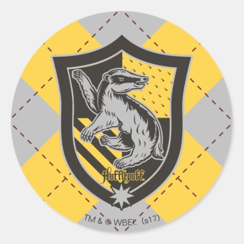 Harry Potter  Hufflepuff House Pride Crest Classic Round Sticker