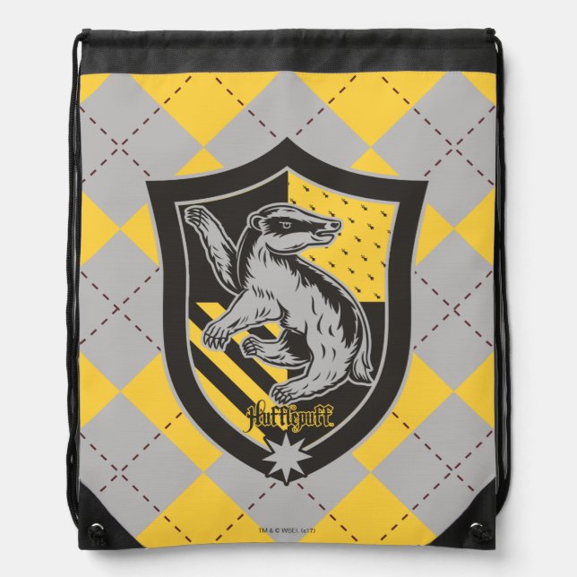 Harry Potter | Hufflepuff House Pride Crest Drawstring Bag (Front)