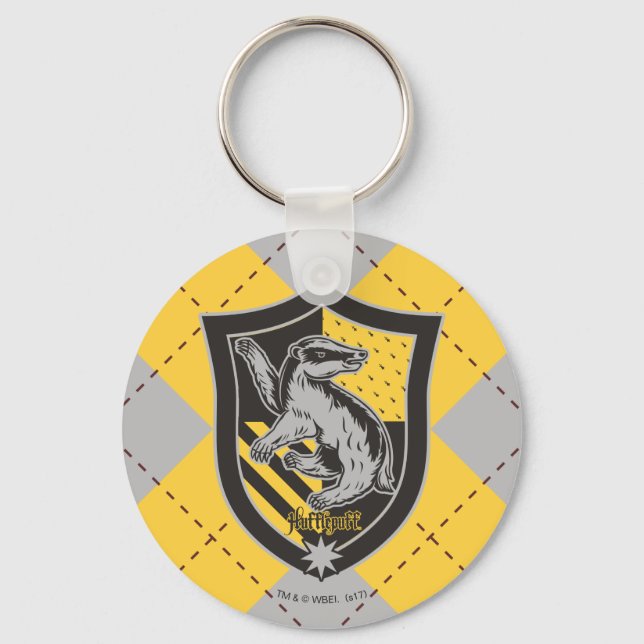 Harry Potter | Hufflepuff House Pride Crest Keychain (Front)