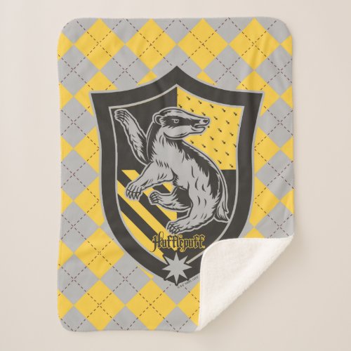Harry Potter  Hufflepuff House Pride Crest Sherpa Blanket